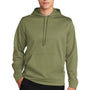 Sport-Tek Mens Sport-Wick Moisture Wicking Fleece Hooded Sweatshirt Hoodie - Olive Drab Green