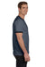 Bella + Canvas 3055C Mens Jersey Ringer Short Sleeve Crewneck T-Shirt Heather Deep Grey/Black Side