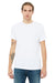 Bella + Canvas 3091 Mens Short Sleeve Crewneck T-Shirt White Front