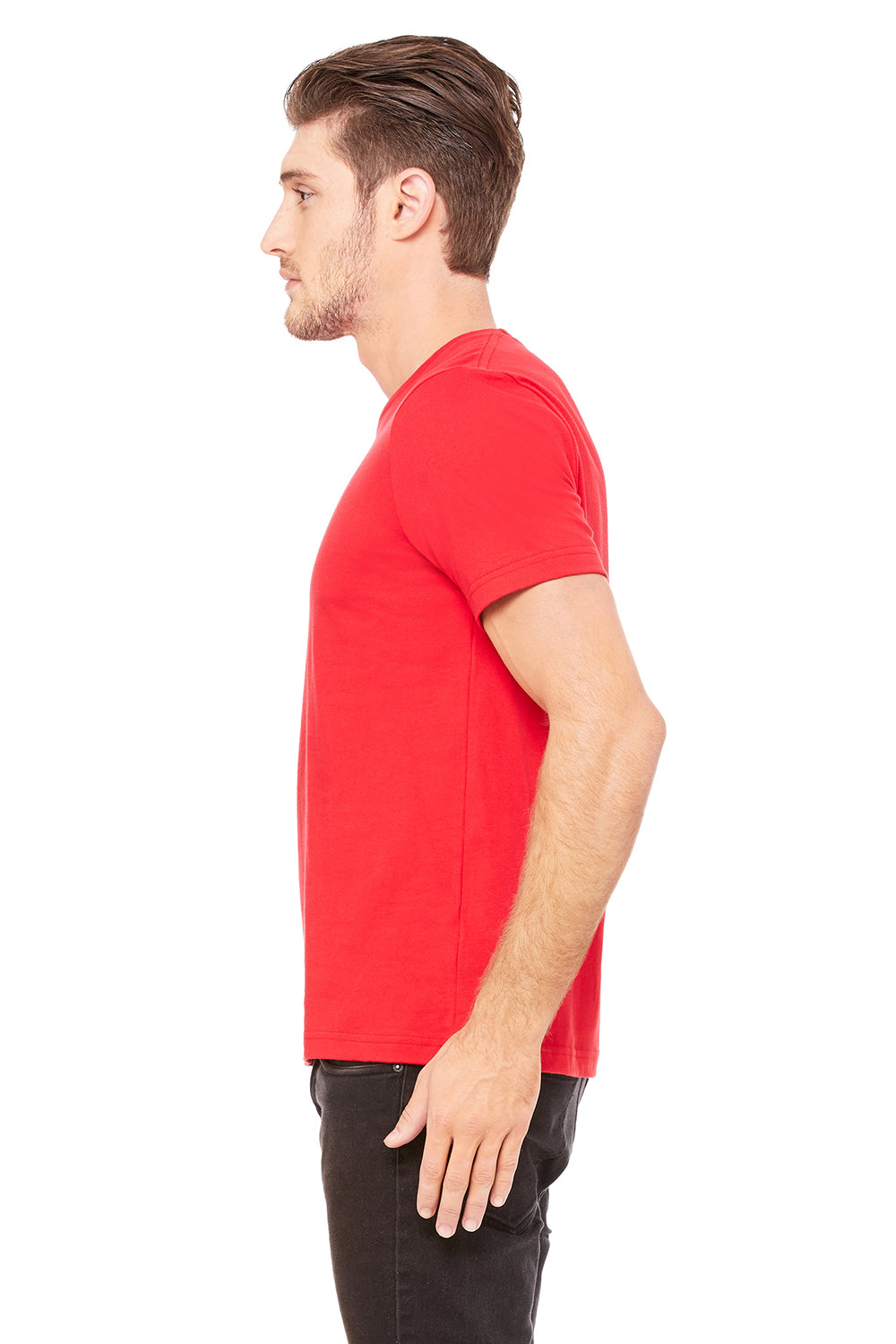 Bella + Canvas 3091 Mens Short Sleeve Crewneck T-Shirt Red Side