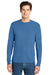 Hanes 5586 Mens ComfortSoft Long Sleeve Crewneck T-Shirt Carolina Blue Front