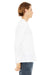 Bella + Canvas 3150 Mens Jersey Long Sleeve Henley T-Shirt White Side