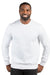 Threadfast Apparel 320C Mens Ultimate Fleece Crewneck Sweatshirt White Front