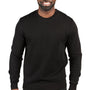 Threadfast Apparel Mens Ultimate Fleece Crewneck Sweatshirt - Black