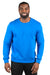 Threadfast Apparel 320C Mens Ultimate Fleece Crewneck Sweatshirt Royal Blue Front