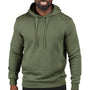Threadfast Apparel Mens Ultimate Fleece Hooded Sweatshirt Hoodie - Army Green