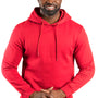 Threadfast Apparel Mens Ultimate Fleece Hooded Sweatshirt Hoodie - Red