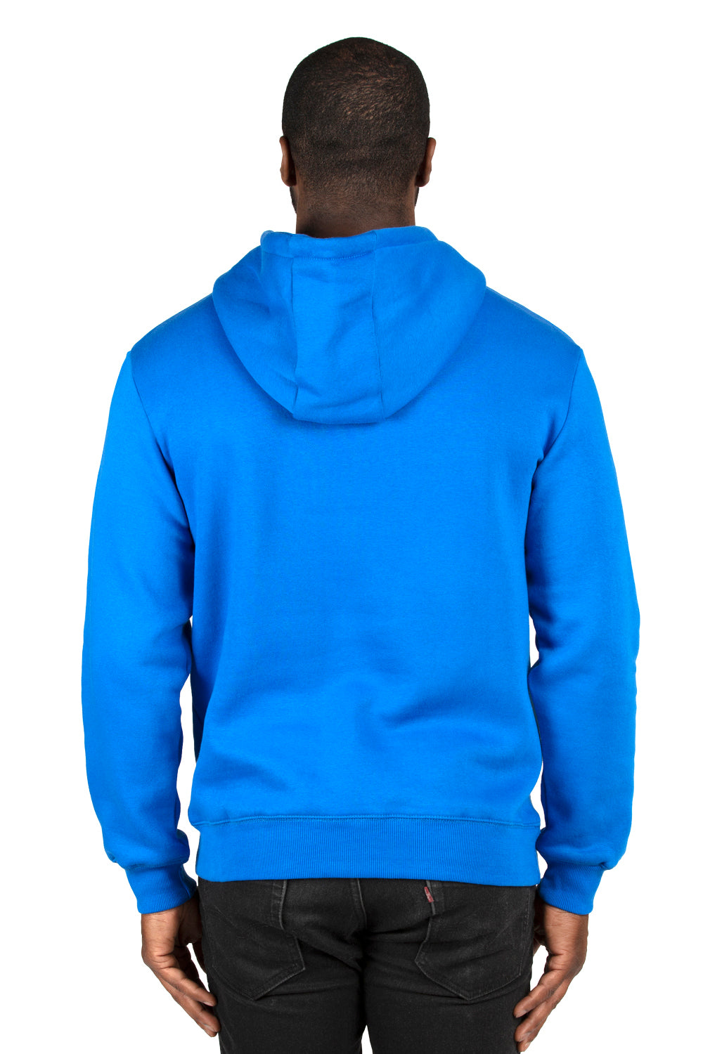 Threadfast Apparel 320H Mens Ultimate Fleece Hooded Sweatshirt Hoodie Royal Blue Back