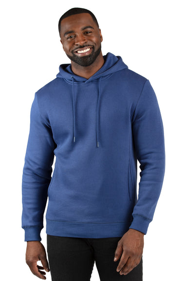 Threadfast Apparel 320H Mens Ultimate Fleece Hooded Sweatshirt Hoodie Navy Blue Front