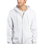 Threadfast Apparel Mens Ultimate Fleece Full Zip Hooded Sweatshirt Hoodie - White
