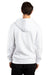 Threadfast Apparel 320Z Mens Ultimate Fleece Full Zip Hooded Sweatshirt Hoodie White Back