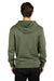 Threadfast Apparel 320Z Mens Ultimate Fleece Full Zip Hooded Sweatshirt Hoodie Army Green Back