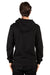Threadfast Apparel 320Z Mens Ultimate Fleece Full Zip Hooded Sweatshirt Hoodie Black Back