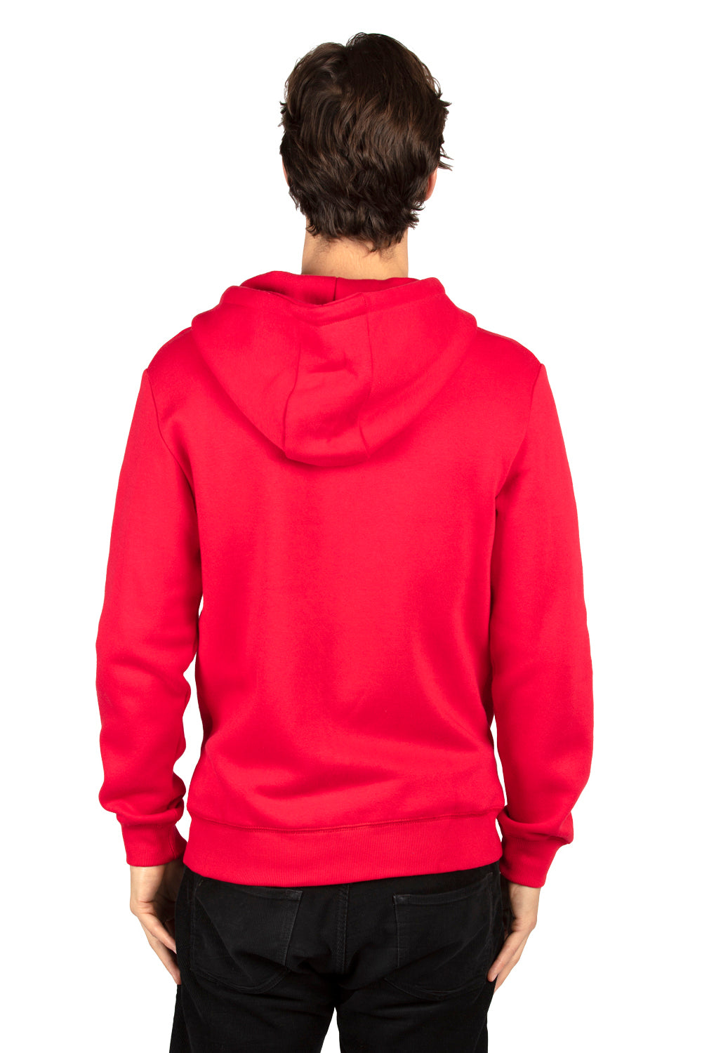Threadfast Apparel 320Z Mens Ultimate Fleece Full Zip Hooded Sweatshirt Hoodie Red Back
