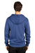 Threadfast Apparel 320Z Mens Ultimate Fleece Full Zip Hooded Sweatshirt Hoodie Navy Blue Back