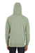 Threadfast Apparel 321H Mens French Terry Hooded Sweatshirt Hoodie Heather Army Green Back