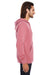 Threadfast Apparel 321Z Mens French Terry Full Zip Hooded Sweatshirt Hoodie Heather Cardinal Red Side