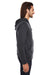 Threadfast Apparel 321Z Mens French Terry Full Zip Hooded Sweatshirt Hoodie Heather Black Side