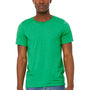 Bella + Canvas Mens Jersey Short Sleeve Crewneck T-Shirt - Heather Kelly Green - Closeout