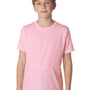 Next Level Youth Fine Jersey Short Sleeve Crewneck T-Shirt - Light Pink