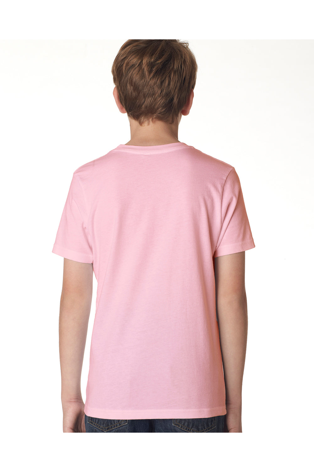 Next Level 3310 Youth Fine Jersey Short Sleeve Crewneck T-Shirt Light Pink Back