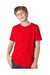 Next Level 3310 Youth Fine Jersey Short Sleeve Crewneck T-Shirt Red Front
