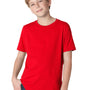 Next Level Youth Fine Jersey Short Sleeve Crewneck T-Shirt - Red