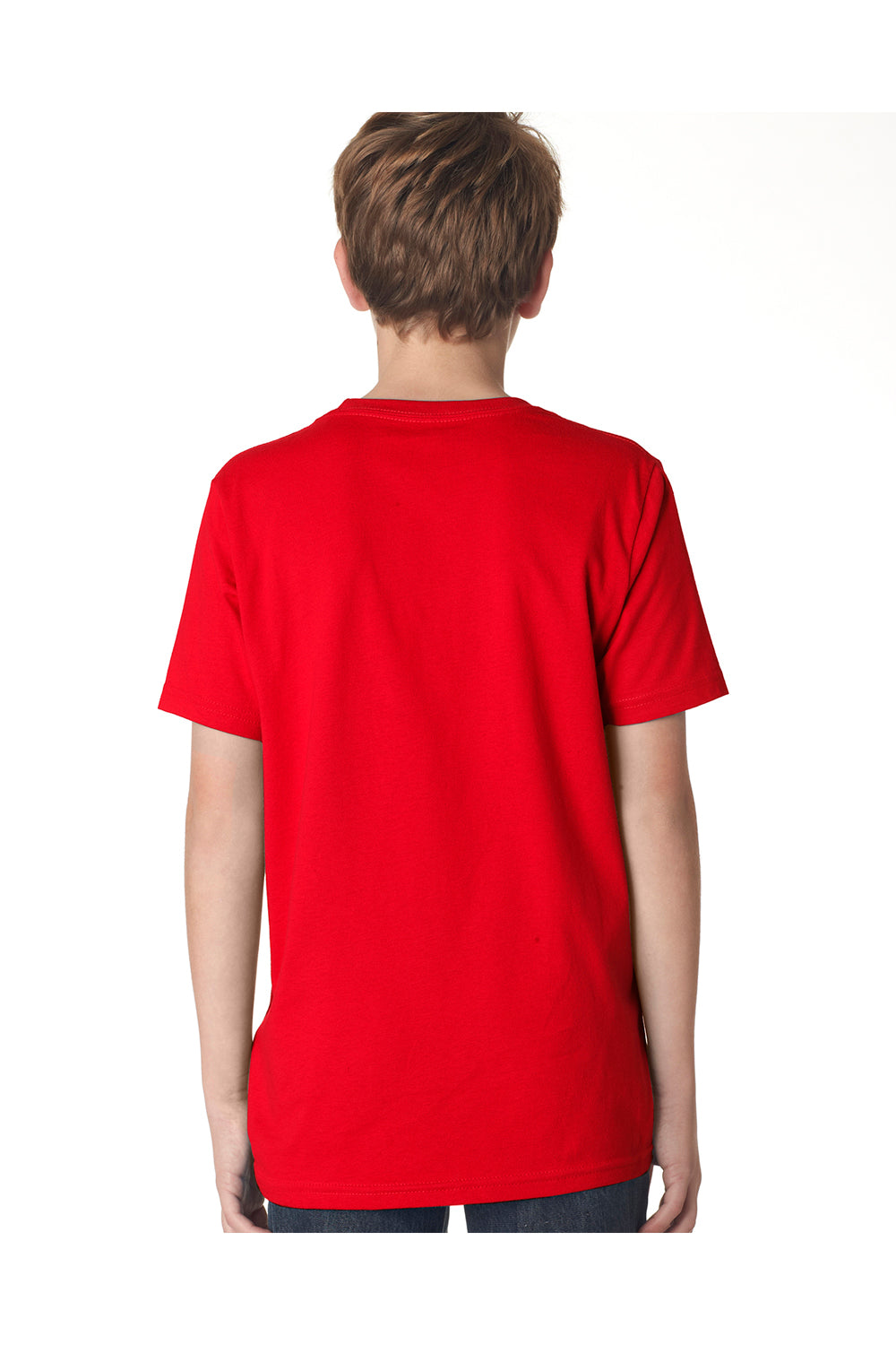 Next Level 3310 Youth Fine Jersey Short Sleeve Crewneck T-Shirt Red Back