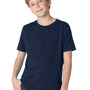 Next Level Youth Fine Jersey Short Sleeve Crewneck T-Shirt - Midnight Navy Blue