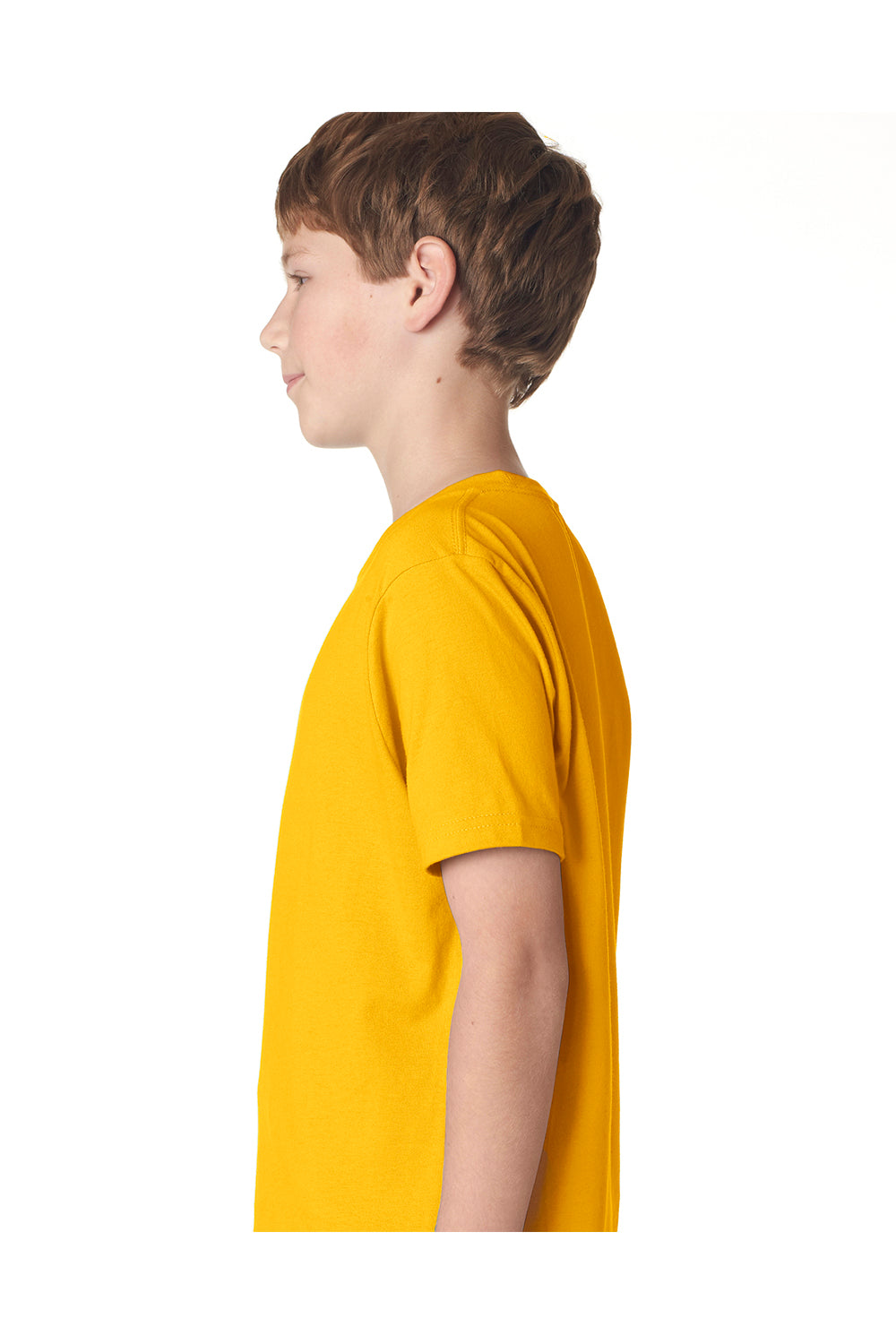 Next Level 3310 Youth Fine Jersey Short Sleeve Crewneck T-Shirt Gold Side