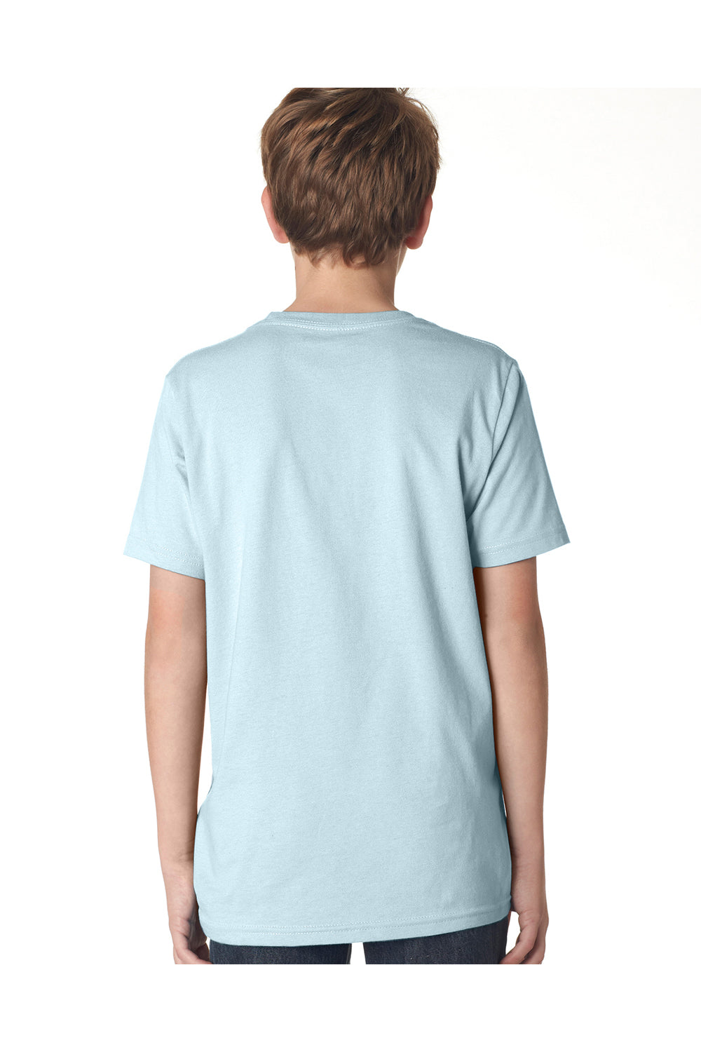 Next Level 3310 Youth Fine Jersey Short Sleeve Crewneck T-Shirt Light Blue Back