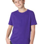 Next Level Youth Fine Jersey Short Sleeve Crewneck T-Shirt - Purple Rush