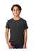 Next Level 3312 Youth CVC Jersey Short Sleeve Crewneck T-Shirt Charcoal Grey Front