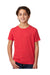 Next Level 3312 Youth CVC Jersey Short Sleeve Crewneck T-Shirt Red Front