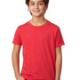 Next Level Youth CVC Jersey Short Sleeve Crewneck T-Shirt - Red