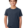 Next Level Youth CVC Jersey Short Sleeve Crewneck T-Shirt - Midnight Navy Blue