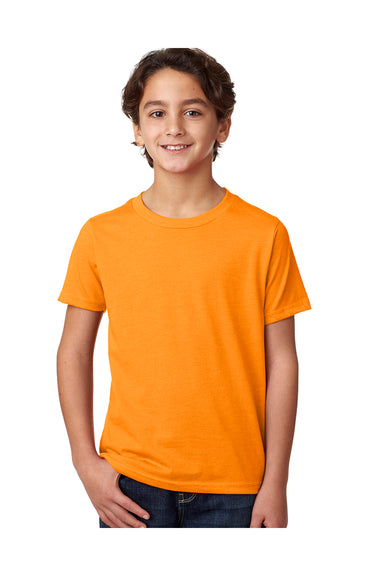 Next Level 3312 Youth CVC Jersey Short Sleeve Crewneck T-Shirt Orange Front