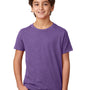 Next Level Youth CVC Jersey Short Sleeve Crewneck T-Shirt - Purple Rush