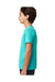 Next Level 3312 Youth CVC Jersey Short Sleeve Crewneck T-Shirt Tahiti Blue Side