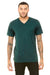 Bella + Canvas 3415C Mens Short Sleeve V-Neck T-Shirt Emerald Green Front