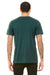 Bella + Canvas 3415C Mens Short Sleeve V-Neck T-Shirt Emerald Green Back