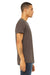 Bella + Canvas 3415C Mens Short Sleeve V-Neck T-Shirt Brown Side