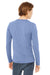 Bella + Canvas 3425 Mens Jersey Long Sleeve V-Neck T-Shirt Blue Back