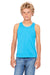 Bella + Canvas 3480Y Youth Jersey Tank Top Neon Blue Front