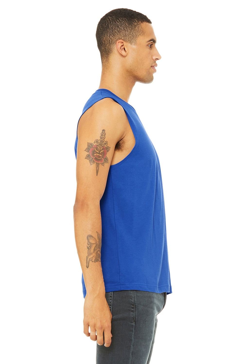 Bella + Canvas 3483 Mens Jersey Muscle Tank Top Royal Blue Side