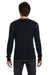Bella + Canvas 3500 Mens Thermal Long Sleeve Crewneck T-Shirt Black/Grey Back