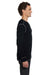 Bella + Canvas 3500 Mens Thermal Long Sleeve Crewneck T-Shirt Black/Grey Side