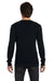 Bella + Canvas 3500 Mens Thermal Long Sleeve Crewneck T-Shirt Black Back