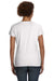 LAT 3507 Womens Fine Jersey Short Sleeve V-Neck T-Shirt White Back