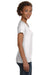 LAT 3507 Womens Fine Jersey Short Sleeve V-Neck T-Shirt White Side